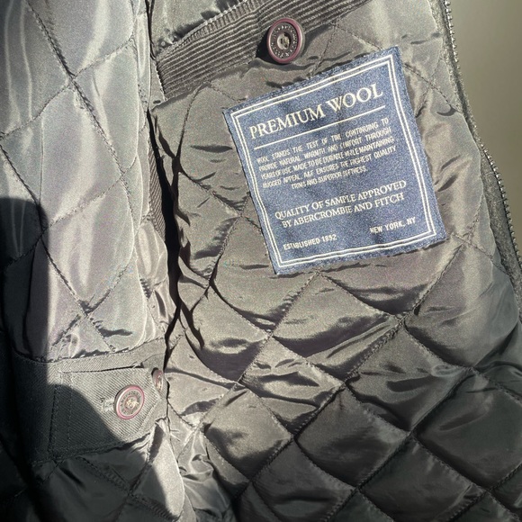 Abercrombie & Fitch Premium Wool Coat L - Picture 6 of 16
